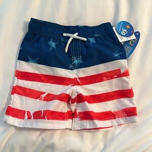 🌲NWT toddler 3T Americana swim trunks